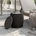 vidaXL Cutie depozitare de grădină 4 în 1, negru, polipropilenă vidaXL Cutie depozitare de grădină 4 în 1, negru, polipropilenă