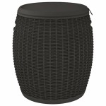 vidaXL Cutie depozitare de grădină 4 în 1, negru, polipropilenă vidaXL Cutie depozitare de grădină 4 în 1, negru, polipropilenă