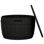 vidaXL Cutie depozitare de grădină 3-în-1, negru, polipropilenă vidaXL Cutie depozitare de grădină 3-în-1, negru, polipropilenă