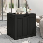 vidaXL Ladă depozitare de grădină, negru, 55,5x43x53 cm, polipropilenă vidaXL Ladă depozitare de grădină, negru, 55,5x43x53 cm, polipropilenă