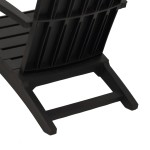 vidaXL Scaun Adirondack de grădină, negru, polipropilenă vidaXL Scaun Adirondack de grădină, negru, polipropilenă