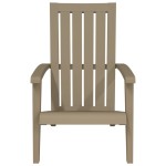 vidaXL Scaun Adirondack de grădină, maro deschis, polipropilenă vidaXL Scaun Adirondack de grădină, maro deschis, polipropilenă