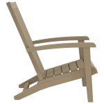 vidaXL Scaun Adirondack de grădină, maro deschis, polipropilenă vidaXL Scaun Adirondack de grădină, maro deschis, polipropilenă