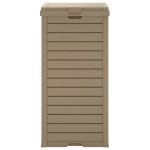 vidaXL Coș de gunoi de exterior maro deschis 41x41x86 cm polipropilenă vidaXL Coș de gunoi de exterior maro deschis 41x41x86 cm polipropilenă