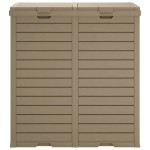 vidaXL Coș de gunoi de exterior maro deschis 78x41x86 cm polipropilenă vidaXL Coș de gunoi de exterior maro deschis 78x41x86 cm polipropilenă