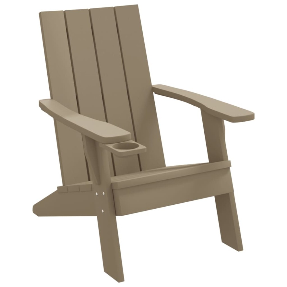 vidaXL Scaun Adirondack, maro deschis, 75x88,5x89,5 cm, polipropilenă