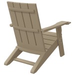 vidaXL Scaun Adirondack, maro deschis, 75x88,5x89,5 cm, polipropilenă vidaXL Scaun Adirondack, maro deschis, 75x88,5x89,5 cm, polipropilenă