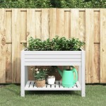 vidaXL Strat înălțat, alb, 110x45x79 cm, polipropilenă vidaXL Strat înălțat, alb, 110x45x79 cm, polipropilenă