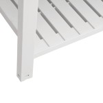 vidaXL Strat înălțat, alb, 110x45x79 cm, polipropilenă vidaXL Strat înălțat, alb, 110x45x79 cm, polipropilenă