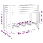 vidaXL Strat înălțat, alb, 110x45x79 cm, polipropilenă vidaXL Strat înălțat, alb, 110x45x79 cm, polipropilenă