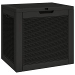 vidaXL Ladă depozitare de grădină, negru, 55,5x43x53 cm, polipropilenă vidaXL Ladă depozitare de grădină, negru, 55,5x43x53 cm, polipropilenă