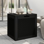 vidaXL Ladă depozitare de grădină, negru, 55,5x43x53 cm, polipropilenă vidaXL Ladă depozitare de grădină, negru, 55,5x43x53 cm, polipropilenă