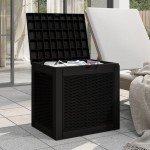 vidaXL Ladă depozitare de grădină, negru, 55,5x43x53 cm, polipropilenă vidaXL Ladă depozitare de grădină, negru, 55,5x43x53 cm, polipropilenă