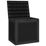 vidaXL Ladă depozitare de grădină, negru, 55,5x43x53 cm, polipropilenă vidaXL Ladă depozitare de grădină, negru, 55,5x43x53 cm, polipropilenă
