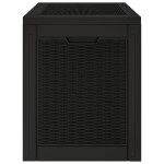 vidaXL Ladă depozitare de grădină, negru, 55,5x43x53 cm, polipropilenă vidaXL Ladă depozitare de grădină, negru, 55,5x43x53 cm, polipropilenă