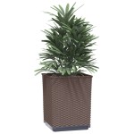vidaXL Jardiniere, 4 buc., maro, 30x30x37 cm, polipropilenă