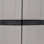 vidaXL Dulap depozitare de exterior, gri și negru, 65x37x165 cm, PP