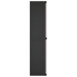vidaXL Dulap depozitare de exterior, gri și negru, 65x37x165 cm, PP