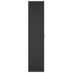 vidaXL Dulap depozitare de exterior, negru, 65x37x165 cm, PP