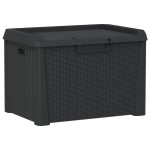 vidaXL Cutie de depozitare pentru grădină, antracit, 125 L, PP vidaXL Cutie de depozitare pentru grădină, antracit, 125 L, PP