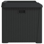 vidaXL Cutie de depozitare pentru grădină, antracit, 125 L, PP vidaXL Cutie de depozitare pentru grădină, antracit, 125 L, PP