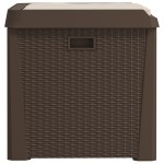 vidaXL Cutie depozitare de grădină cu pernă de șezut, maro, 125 L, PP vidaXL Cutie depozitare de grădină cu pernă de șezut, maro, 125 L, PP
