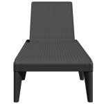 vidaXL Șezlong, antracit, 186x60x29 cm, PP
