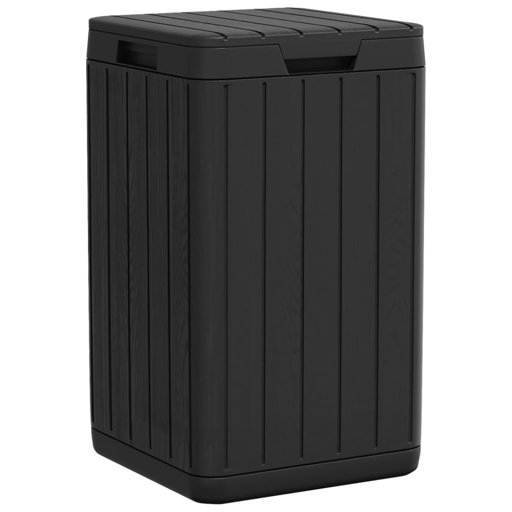 vidaXL Coș de gunoi pentru exterior, antracit, 38x38x65 cm, PP