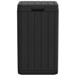 vidaXL Coș de gunoi pentru exterior, antracit, 38x38x65 cm, PP