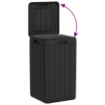 vidaXL Coș de gunoi pentru exterior, antracit, 38x38x65 cm, PP