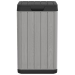 vidaXL Coș de gunoi pentru exterior, gri, 38x38x65 cm, PP vidaXL Coș de gunoi pentru exterior, gri, 38x38x65 cm, PP