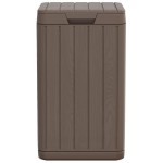 vidaXL Coș de gunoi pentru exterior, maro, 38x38x65 cm, PP vidaXL Coș de gunoi pentru exterior, maro, 38x38x65 cm, PP