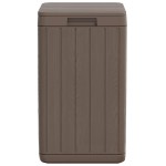 vidaXL Coș de gunoi pentru exterior, maro, 38x38x65 cm, PP vidaXL Coș de gunoi pentru exterior, maro, 38x38x65 cm, PP