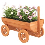 vidaXL Căruță decorativă, 70x43x54 cm, lemn masiv de brad vidaXL Căruță decorativă, 70x43x54 cm, lemn masiv de brad