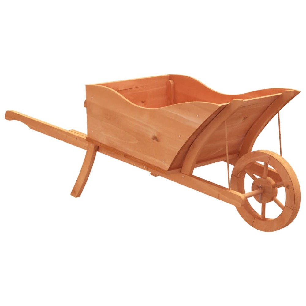vidaXL Jardinieră tip roabă, 128x45,5x43 cm, lemn masiv de brad