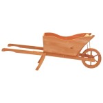 vidaXL Jardinieră tip roabă, 128x45,5x43 cm, lemn masiv de brad vidaXL Jardinieră tip roabă, 128x45,5x43 cm, lemn masiv de brad