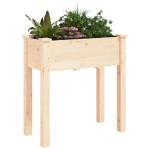 vidaXL Jardinieră cu căptușeală, 71x37x76 cm, lemn masiv de brad