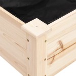 vidaXL Jardinieră cu căptușeală, 71x37x76 cm, lemn masiv de brad