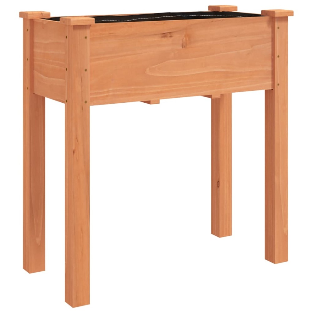 vidaXL Jardinieră cu căptușeală, maro, 71x37x76 cm, lemn masiv de brad