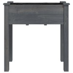 vidaXL Jardinieră cu căptușeală, gri, 71x37x76 cm, lemn masiv de brad vidaXL Jardinieră cu căptușeală, gri, 71x37x76 cm, lemn masiv de brad