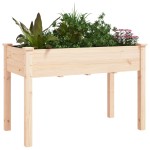 vidaXL Jardinieră cu căptușeală, 118x59x76 cm, lemn masiv de brad