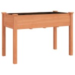 vidaXL Jardinieră cu căptușeală, maro, 118x59x76 cm, lemn masiv brad