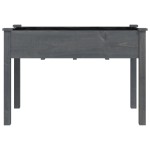vidaXL Jardinieră cu căptușeală, gri, 118x59x76 cm, lemn masiv brad
