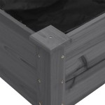 vidaXL Jardinieră cu căptușeală, gri, 118x59x76 cm, lemn masiv brad