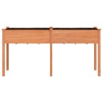 vidaXL Jardinieră cu căptușeală, maro, 161x45x76 cm, lemn masiv brad