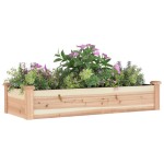 vidaXL Strat de grădină înălțat cu căptușeală, 120x45x25 cm, lemn brad