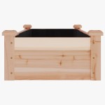 vidaXL Strat de grădină înălțat cu căptușeală, 120x45x25 cm, lemn brad