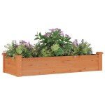 vidaXL Strat grădină înălțat cu căptușeală maro 120x45x25 cm lemn brad