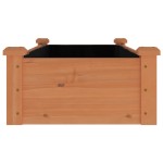 vidaXL Strat grădină înălțat cu căptușeală maro 120x45x25 cm lemn brad