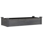 vidaXL Strat grădină înălțat cu căptușeală gri 120x45x25 cm lemn brad
